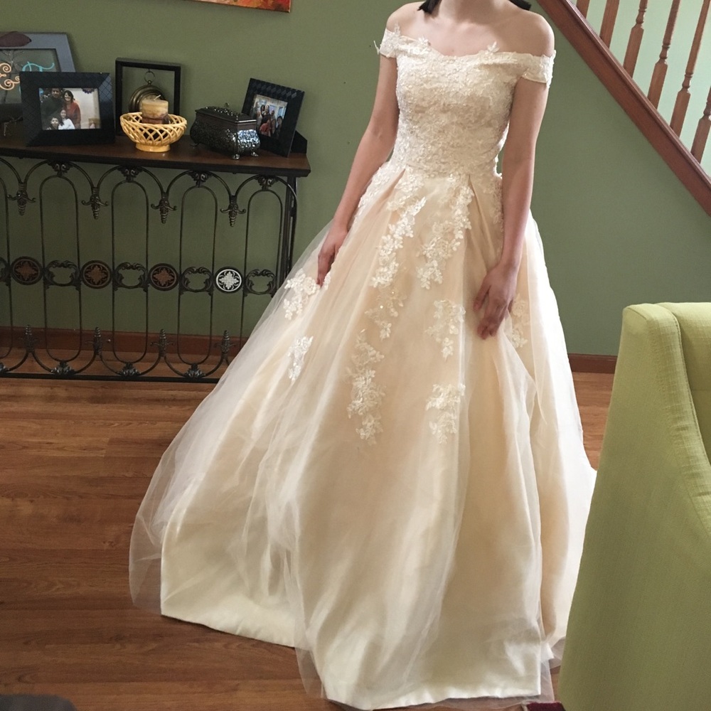 champagne ball gown!